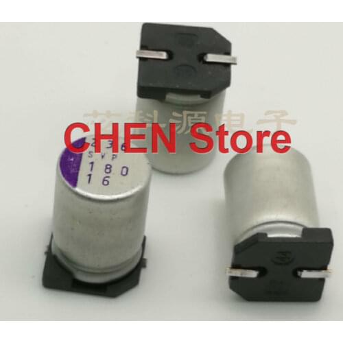 20PCS/50PCS SANYO OS-CON SVP 16V180UF 8x11.5MM SMD Polymer Solid Capacitor 180UF 16V Low ESR 16SVP180M Motherboard solid state