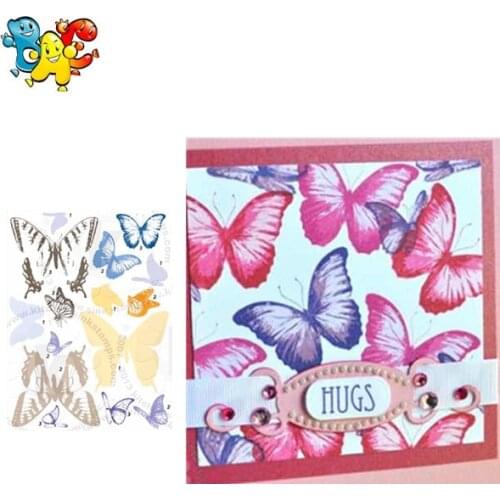 Butterfly Transparent Clear Stamps for DIY Scrapbooking/Card Making/Kids Christmas Fun Decoration Supplies