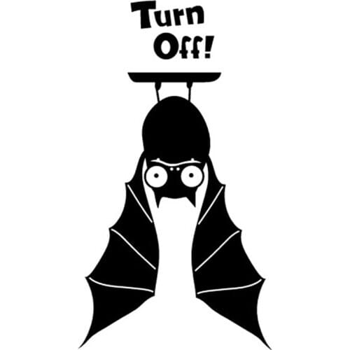 Cartoon Bat Socket Switch Stickers Creative Personality Waterproof Vinyl Halloween Decoration Wall Decal