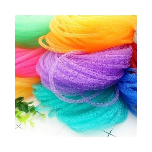 Wedding Fishbone Mesh Tube 4mm Elastic Mesh Belt Skirt Support Horsetail Mesh Headdress Mesh Garment Accessories