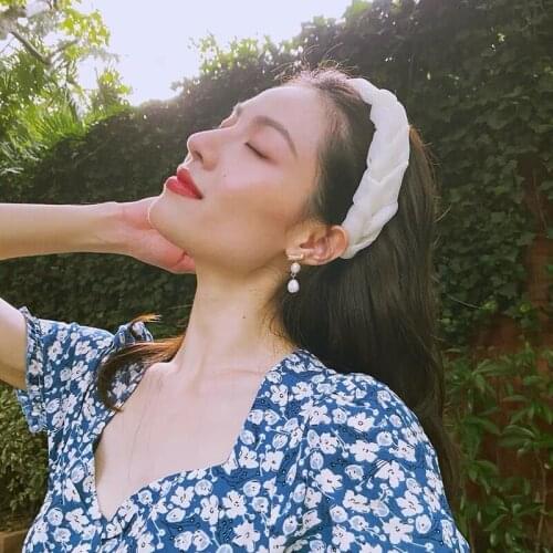 Temperament headband white mesh press hairband high-end sense of princess wind small fresh fairy all-match hair accessories