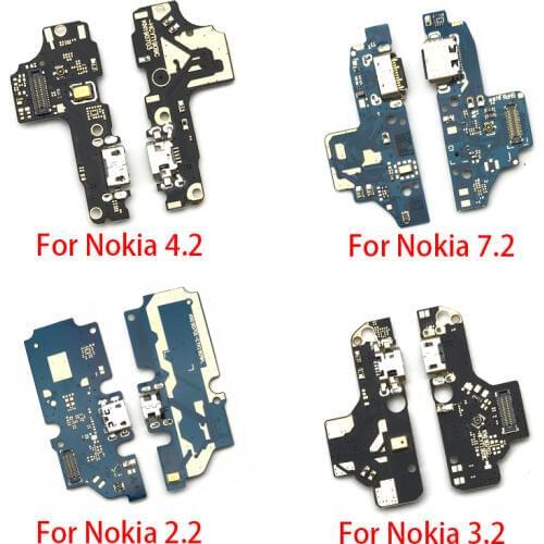 USB Charging Port Dock Plug Connector Board Flex Cable With Mic Microphone Board For Nokia 2.2 3.2 4.2 5.3 7.2 Replacement Parts