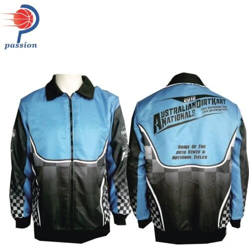 MOQ 5pcs $38 each High Qualit Racing Sport Jackets With Full Zipper