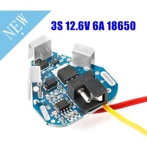 3S 12.6V 6A BMS Li-ion Lithium Battery Protection Board 18650 Power Bank Balancer Battery Equalizer Board for Electric Drill