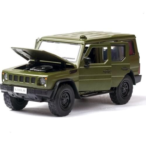 1/32 BJ80 Alloy Car Model Military Vehicle Toy Chinese Dongfeng Warriors Simulation SUV Car Models 5 Doors Opened Toys For Boy