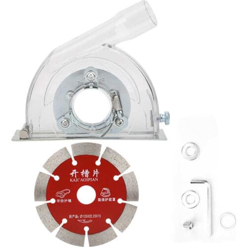 1 Set Grinding Cover Dust Cover Collector B-110A Grinder Cutting Hood + 125 Slotted Disc Hardware Part Angle Grinder Accessories