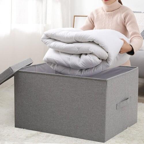 1Pack Foldable Storage Bin with Lid, Sturdy Storage Box, Closet Organizer, Nursery Hamper, Collapsible Basket with Handle