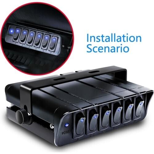 12-24V Switch Box Rocker Emergency Strobe Light for Car Lights Marine
