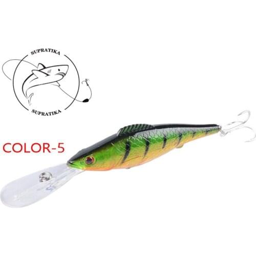 126mm/14.76g Artificial Minnow Floating Wobbler Freshwater Plastic Fishing Bait 3D Eyes Anti-corrosion Fishing Lure Hard Bait
