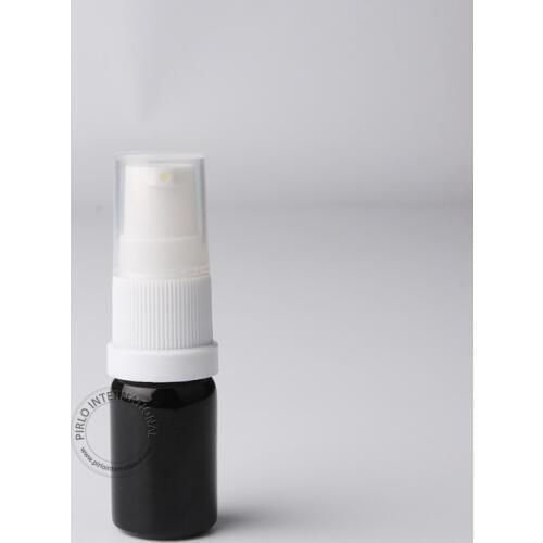 20PCS/Lot Promotion 5ml Glass Black Essential Oil Bottle With Lotion Pump Portable Cosmetic Container for Perfume Packaging