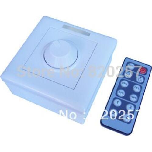 DHL EMS Free Shipping 10pcs/lot 12-Key Infrared Dimmer Controller, Constant Voltage, DC12V-24V, 8A One Channel