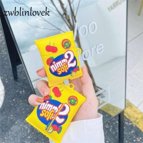 Brand soft candy fruit candy 3d fudge case for airpods 1 2 pro soft silicone case wireless bluetooth headset protective cover