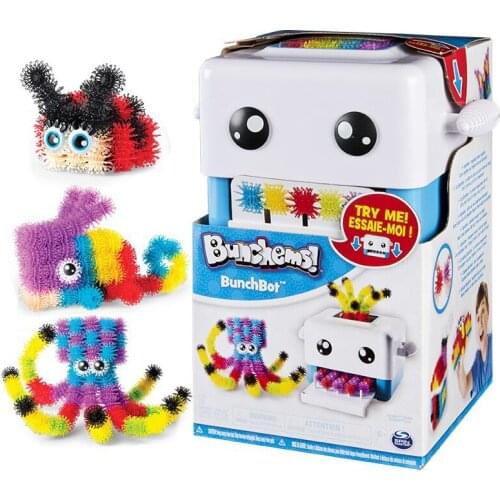 Bunchems Bunchbot Sticky Ball Puffy Squeeze Diy Assembling Blocks Toy Building Kawaii Animal Model Surprise Anime Kids Toys Gift