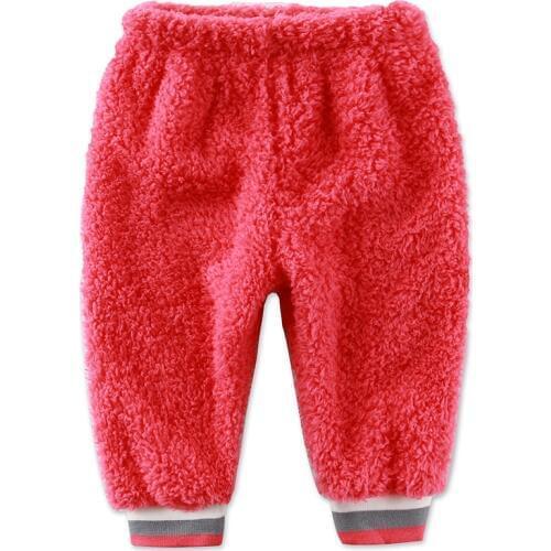 2019 Little Q Newborn Baby Elastic Waist Long Pants Boys Clothing Spring Coral Fleece Clothes Full Length Trousers