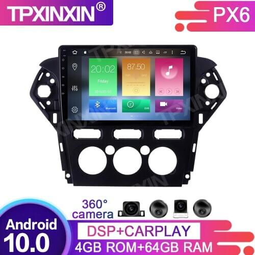360Cameras Screen Android 10 For Ford Mondeo MK4 2011-2013 Audio Radio Stereo Recorder Auto Car Multimedia Player GPS Navigation