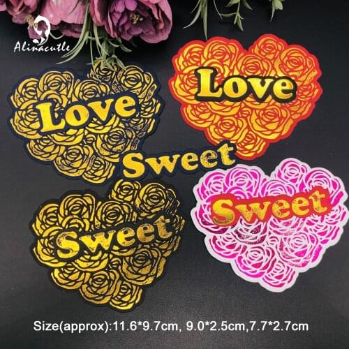 Hot Foil Plate Die Set Sweet Love Rose Heart DIY Scrapbooking Paper Craft Handmade Card Punch Art Alinacraft