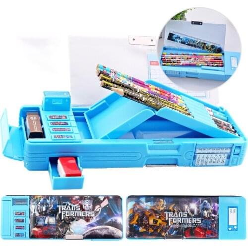 Creative Multifunction Pencil Box Case School Pencil Case School Stationery Pen Holder Pink Blue for boys&girls