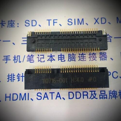 Mini pci--e--52p deck 4.0 mm gold plated connector