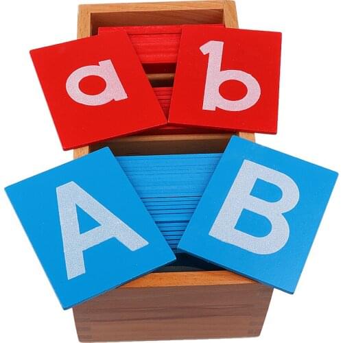 Montessori Educational Wooden Toy Alphabet Letter Box for Words Learning Set