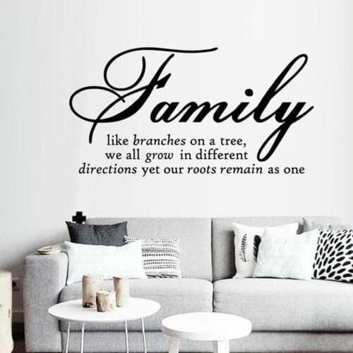 Family Like Branch Wall Stickers English Rumors Home Decoration Wall Stickers Living Room Bedroom Bedside Floor Wallpapers
