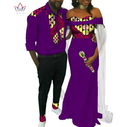 2020 New Men Sets And Womens Clothing For The Wedding Summer Traditional African Clothing Couples Matching Clothing 4xl WYQ103