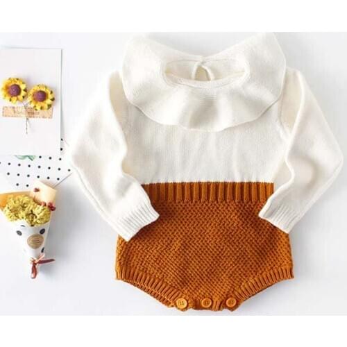 Autumn Baby Jumpsuit Knitting Sweater Conjoined Garment Winter Baby Bodysuits Baby Girl Clothes Baby Jumpsuit
