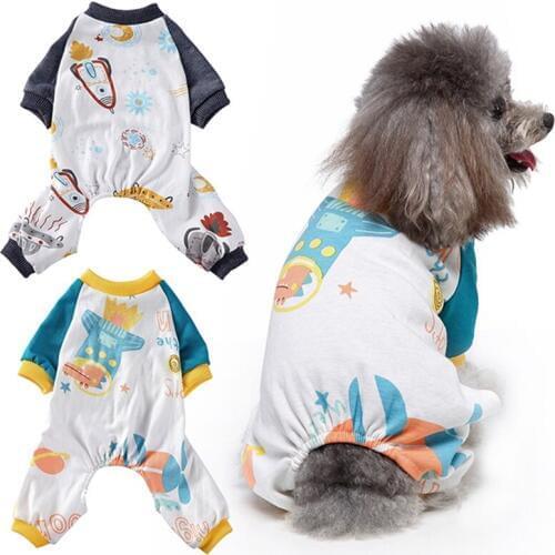 Printed Dog Pajamas 4 Legged Pet Clothes For Small Medium Dogs Cat Pyjama Dog Puppy Jumpsuit For Dogs Homewear Clothing Coat