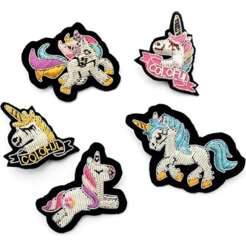 Handmade Indian Silk Embroidery Cartoon Pony Brooch Female Accessories High-End Cute Badges wild brooch
