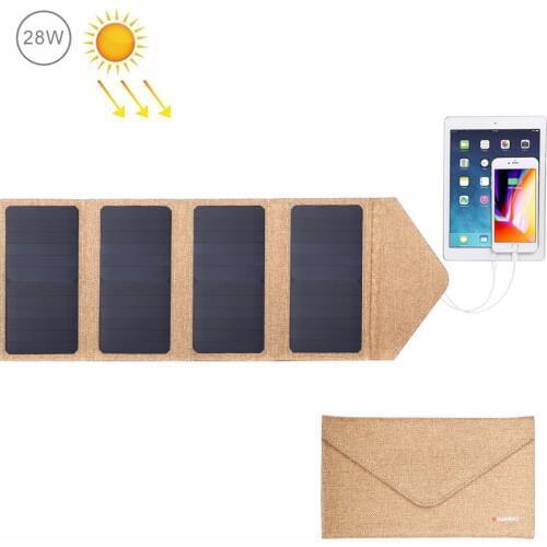 HAWEEL 28W 21W 14W Foldable Solar Panel Charger with 5V 2.9A / 5V 2.1A Max Dual USB Ports for Samrtphone Tablet PC