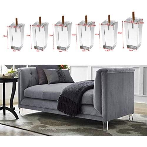 Modern Clear Furniture Legs for Ottoman Armchair Sofa Legs Buffets Bed