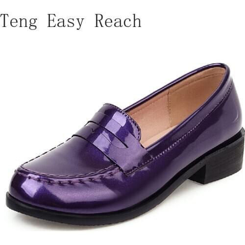 Patent Womens Flat Shoes Elegant Casual Western Oxford Shoes For Women Loafers Brand Design Flats Shoes Female New 2021 Spring