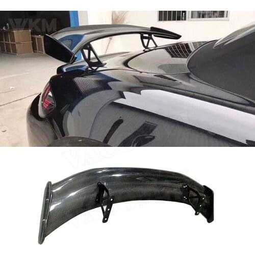 Carbon Fiber Rear Spoiler Tail Racing GT Wings For Porsche Cayman 981 986 987 718 GT4 2016-2019 Car Boot External Decoration