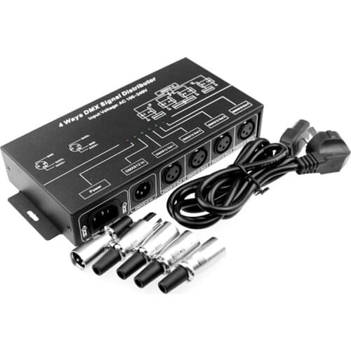 DMX amplifier/Splitter/DMX signal repeater/1/4/8 output ports DMX signal distributor 1/4/8Channel DMX output AC 100-240V