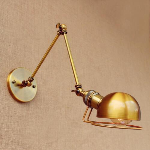 IWHD Copper Color Vintage Wall Lamp Living Room Lampe Retro LED Long Arm Wall Light Edison Sonce Industrial Apliques Pared