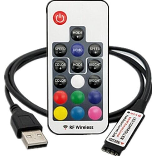 USB radio frequency controller 17 key RF controller led colorful 5V controller TV background light controller