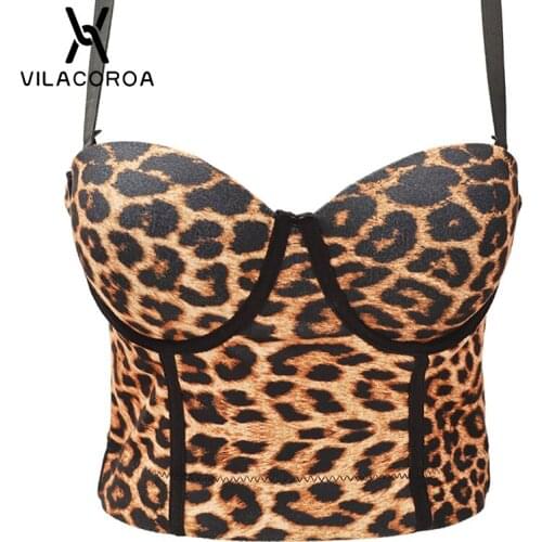 Sexy Dark Dark Corset Crop Tops Women Leopard Print Sling Female Y2K Camisoles Outerwear Vest Fishbone Tube Top Camis