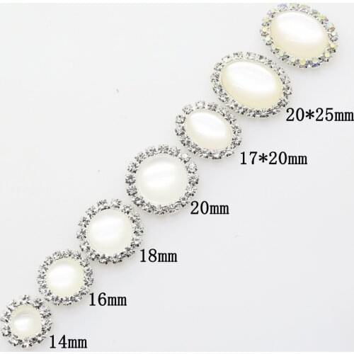 ZMASEY Sale Price Resin Rhinestones Buttons 10Pcs/Lot Mix Size Crystal Button Metal Accessories Holiday Party Card Ribbon Decor