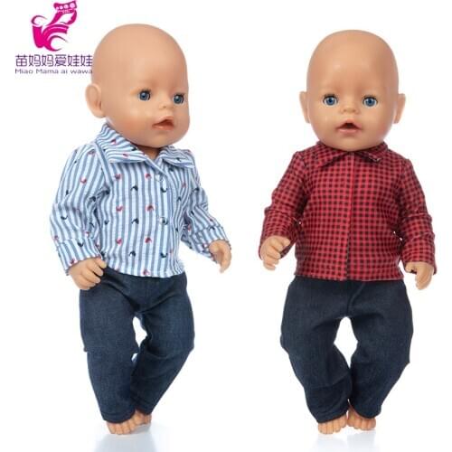 1 set pajamas set clothes for doll girl doll clothes pants set for 18" 45cm doll suit set