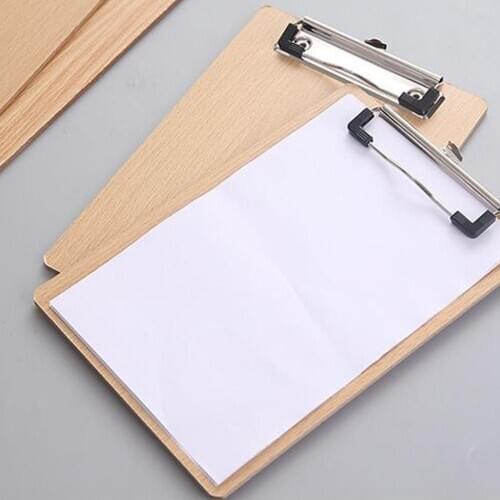 1PC Wooden Clipboard A4 Wood Clips Writing Sheet Pad Note Board Storage Folders Clips Folder Board School Office Supplies
