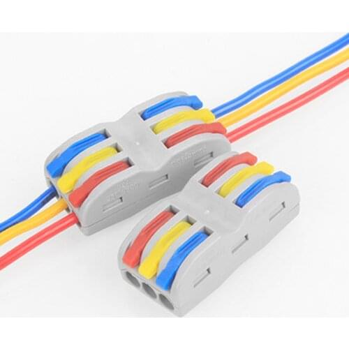 100pcs Mini Fast Wire Cable Connectors Universal Compact Conductor Spring Splicing Wiring Quick Connector Push-in Terminal Block