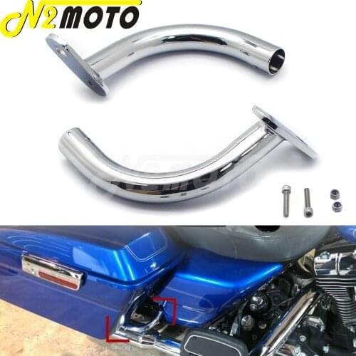 2x Motorcycle Saddlebag Support Bracket Saddle Bag Guard For Harley Touring Electra Glide Standard Ultra Classic FLHT 1997-2008