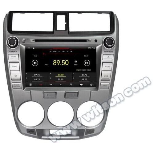 8" Android 10 OS Car DVD Multimedia GPS Radio for Honda City 2008-2013 Manual A/C Version with Built-in Digital Signal Processor