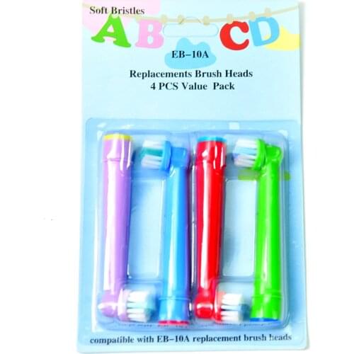 8-pack of replacement childrens brush heads, suitable for oral cleaning, suitable for multiple models oral b toothbrush heads