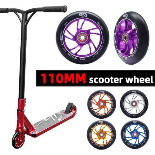 88A 100mm Scooter Wheel ILQ11 110mm MX ABEC9 608 bearing Aluminium Alloy Steel Hub Precision Inline speed skates Tyre 2 pcs/lot