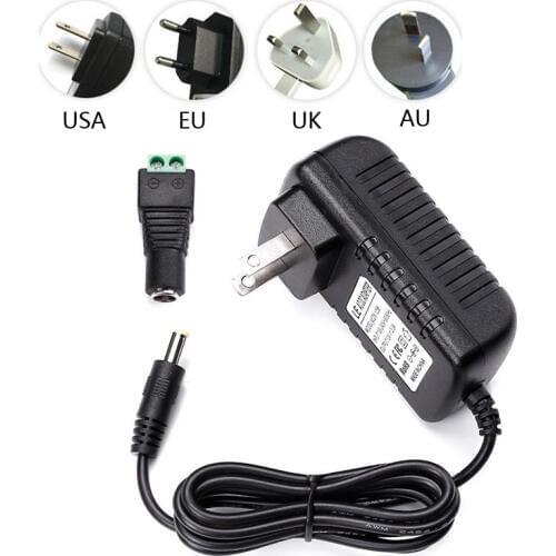12V 0.5A/1A/1.5A/2A Switching Power Supply Adapter Constant Voltage Transformer for LED Light EU/USA/UK/AU standard