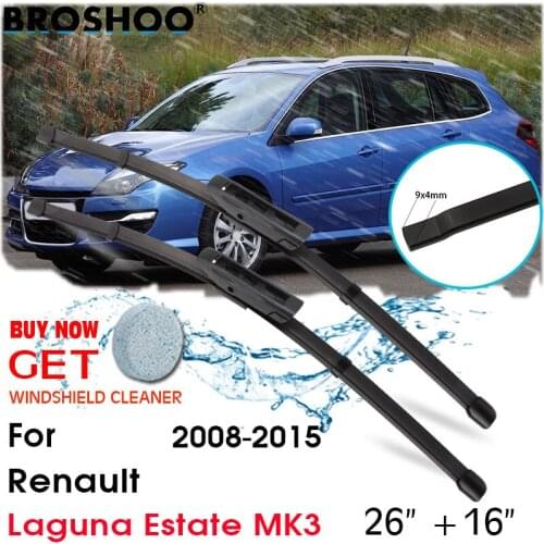 Car Wiper Blade Front Window Windscreen Windshield Wipers Blades Accessories For Renault Laguna Estate MK3 26''+16'' 2008-2015