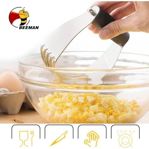 Beeman Dough Blender Top Professional Pastry Cutter with Heavy Duty Stainless Steel Blades Pastry Blender Cutter Dough Mixer