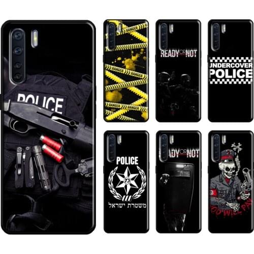 Police Symbol Cover For OPPO A91 A72 A52 A15 A83 Reno 4 Pro 2 Z A3S A5S A1K F7 A9 A5 A31 A53 2020 Case