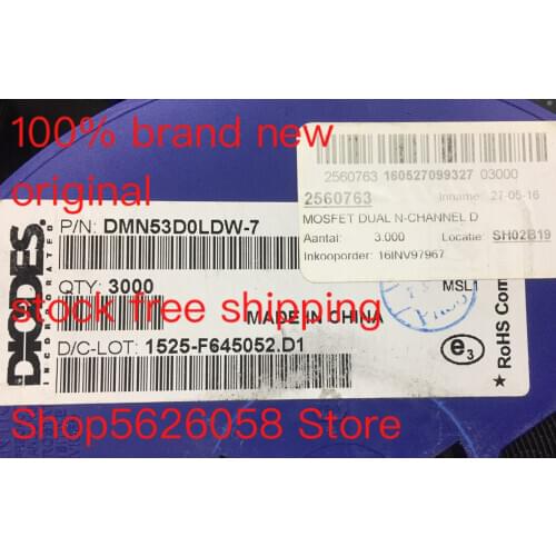 DMN53D0LDW-7 SOT363 100% new original freeshipping 50PCS/LOT STOCK