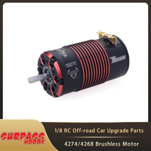 ROCKET 4274/4268 Induction Brushless Motor Motor V2 Internal Rotation 4 Poles Suitable for 1/8 Off-road Car Flat Sports Car